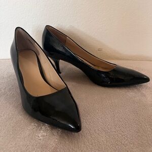 Nine West Black Patent Pointed Toe Pumps